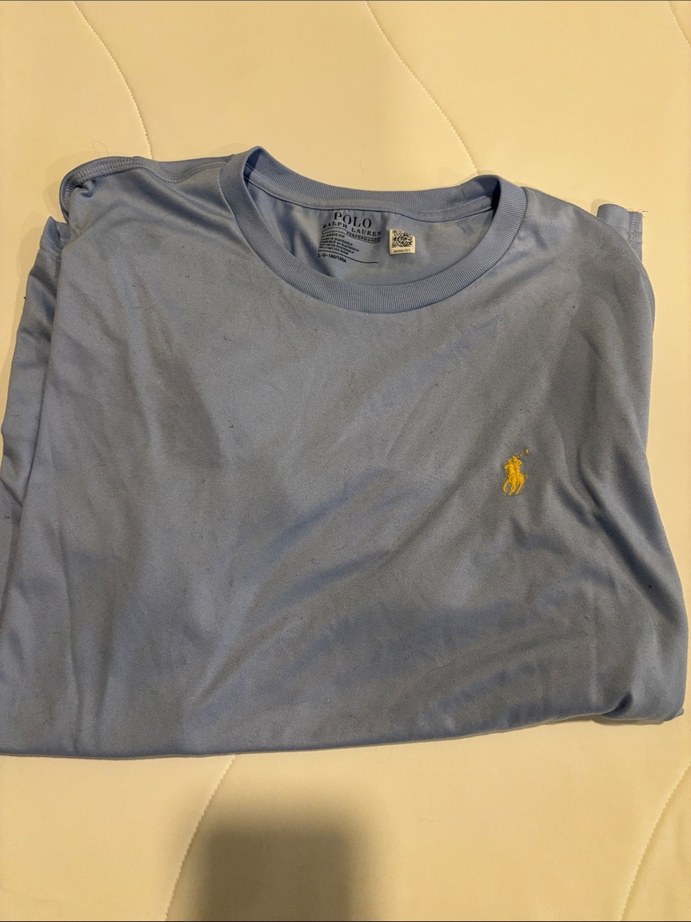 Polo by Ralph Lauren Light Blue Short Sleeve Tee with Yellow Pony